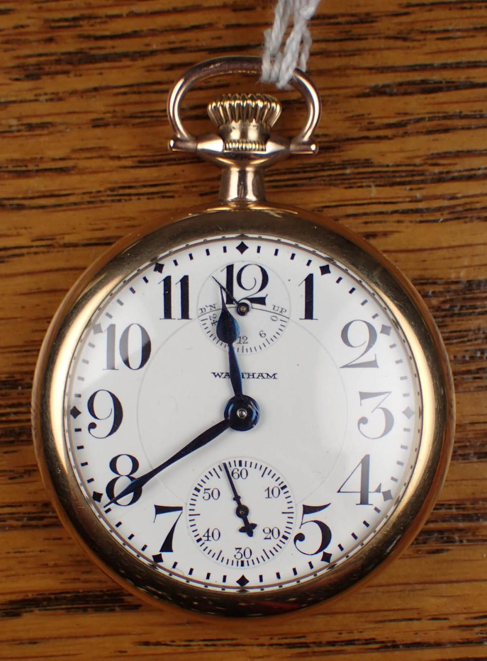 Appraisal: WALTHAM CRESCENT STREET OPEN FACE POCKET WATCH model having hour