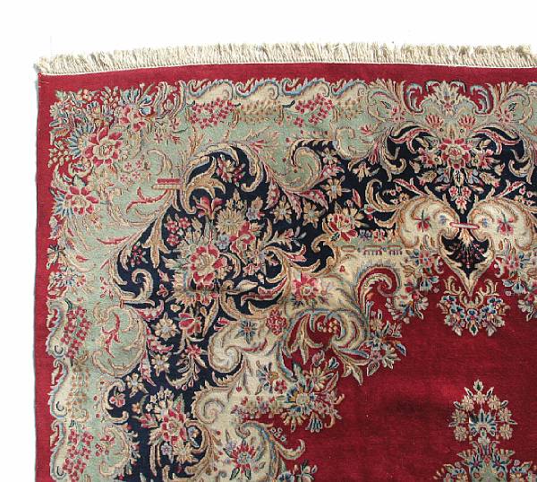 Appraisal: A Kerman carpet size approximately ft in x ft in