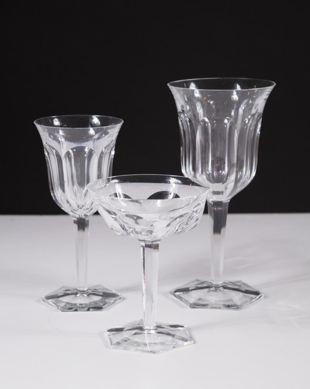 Appraisal: BACCARAT MALMAISON PATTERN CUT CRYSTAL STEMWARE SET pieces comprised of