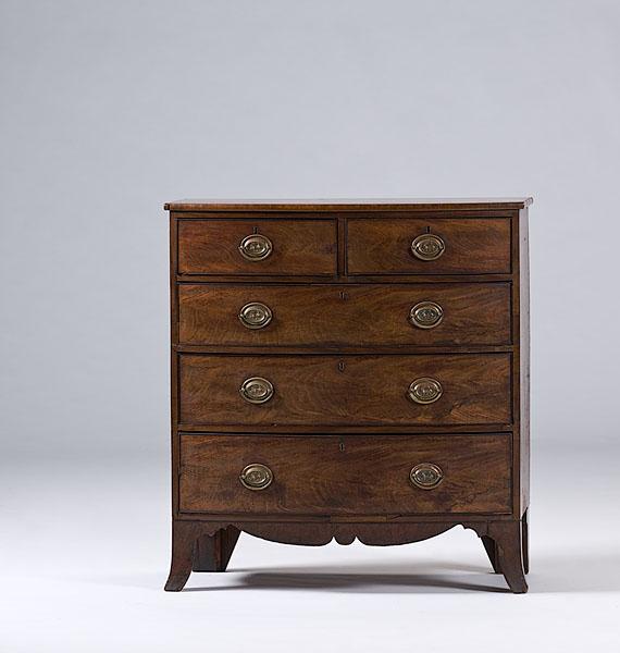 Appraisal: ENGLISH BOWFRONT CHEST OF DRAWERS Hepplewhite bowfront chest of drawers