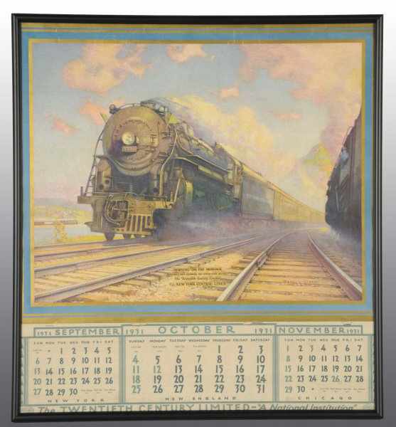 Appraisal: Morning on the Mohawk Train Calendar Description Artwork by Walter