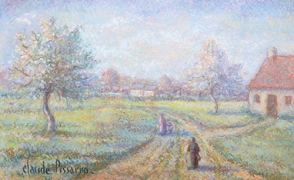 Appraisal: Hughes Claude Pissarro French born Placy au printemps signed 'Claude