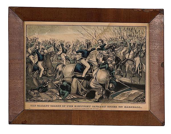 Appraisal: N CURRIER PRINT KENTUCKY CAVALRY AT BUENA VISTA small folio