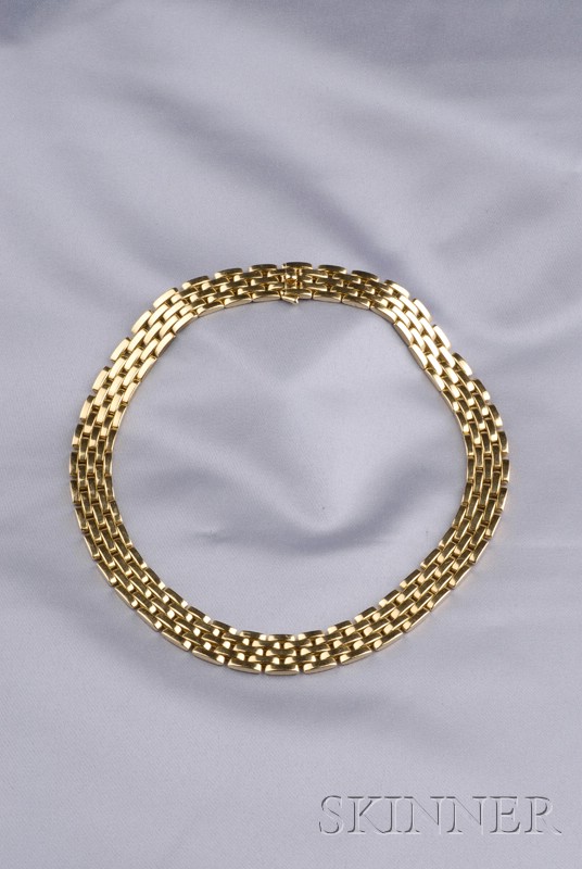 Appraisal: kt Gold Panthere Necklace Cartier France dwt lg in no