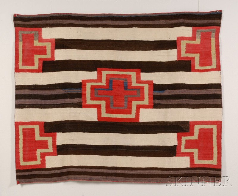 Appraisal: Southwest Weaving Navajo c natural and synthetic dyed homespun wool