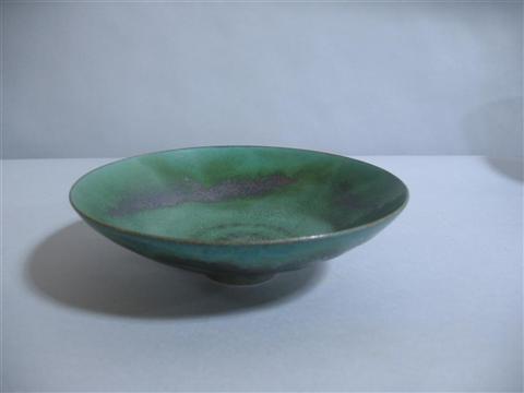 Appraisal: GERTRUD OTTO NATZLER LOW CERAMIC BOWL Circa signed NATZLER with