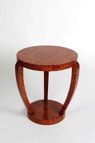 Appraisal: Adnet of Paris attributed to Art Deco birds-eye maple coffee