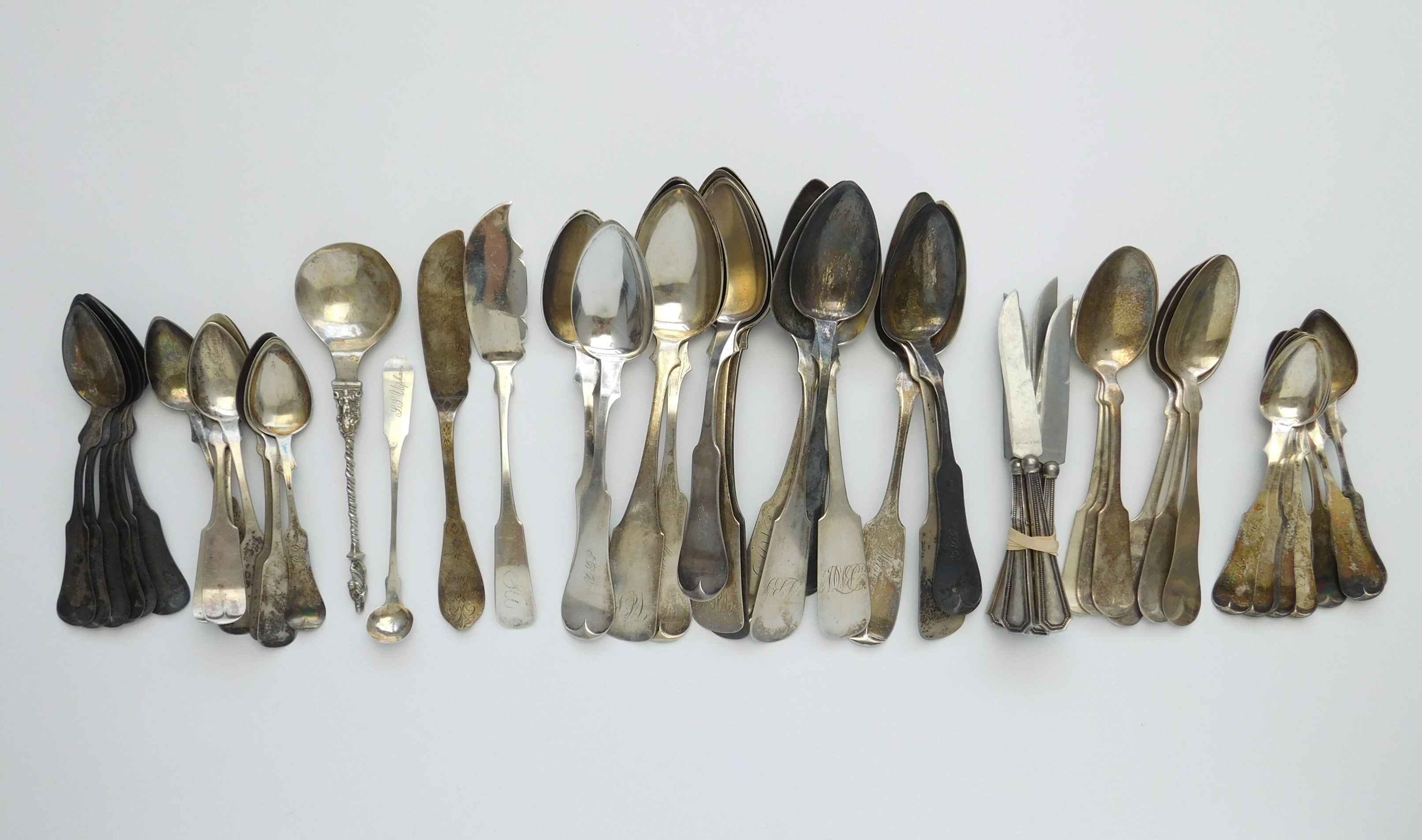 Appraisal: Lot of approximately coin silver utensils various makers