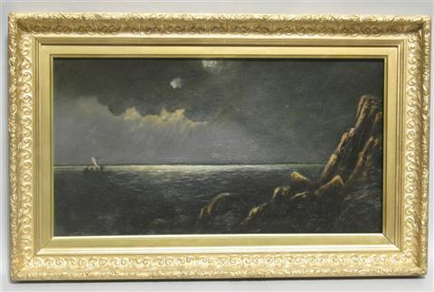 Appraisal: STYLE OF ELISHA TAYLOR BAKER AMERICAN - NOCTURNAL SCENE WITH