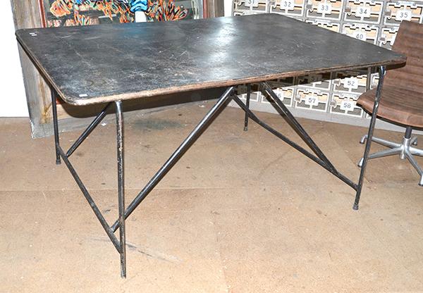 Appraisal: INDUSTRIAL STEEL WORK BENCH HEIGHT X WIDTH X CM DEPTH