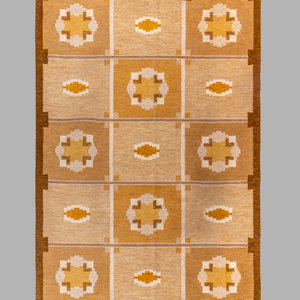 Appraisal: Ingegerd Silow Swedish - Flatweave Rug hand-woven wool woven signature