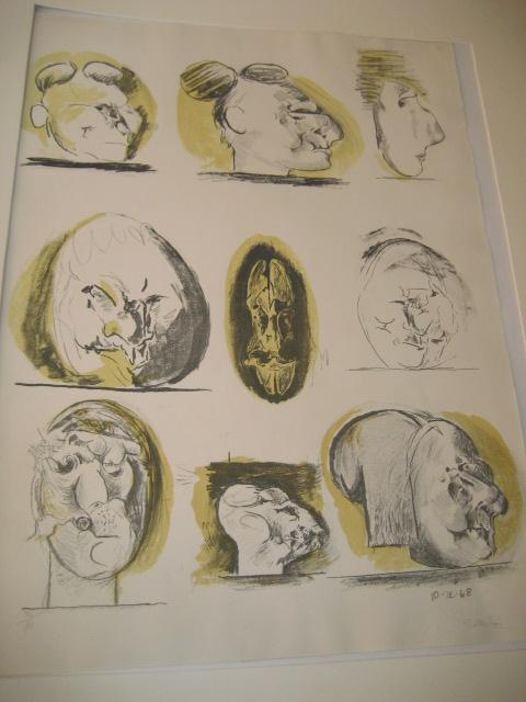 Appraisal: GRAHAM VIVIAN SUTHERLAND - Head Studies limited edition lithograph signed