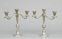 Appraisal: A Pair of Gorham Sterling Silver Candleholders A pair of