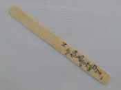 Appraisal: A Japanese ivory paper knife shibayama decorated with a bird