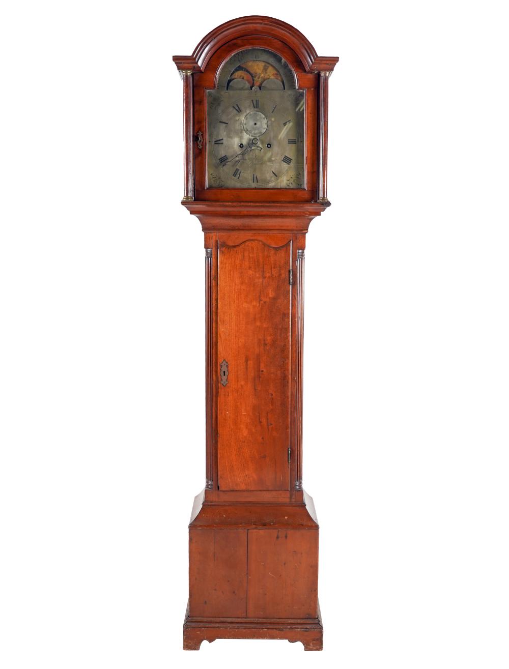 Appraisal: ENGLISH MAHOGANY TALL CASE CLOCKthe brass dial signed Gendle Plymouth