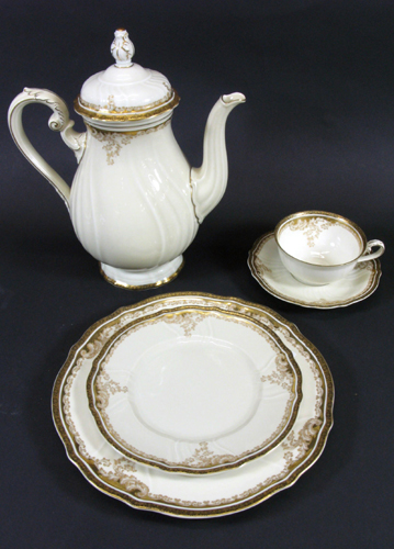 Appraisal: ROSENTHAL PORCELAIN DINNER SET pieces in the Parzival pattern gold