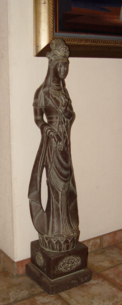 Appraisal: FT TALL PLASTER FIGURE OF QUAN YIN '' overall