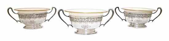 Appraisal: A Set of Twelve American Sterling Silver Soups each with