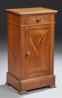 Appraisal: French Louis Philippe Carved Walnut Nightstand French Louis Philippe Carved