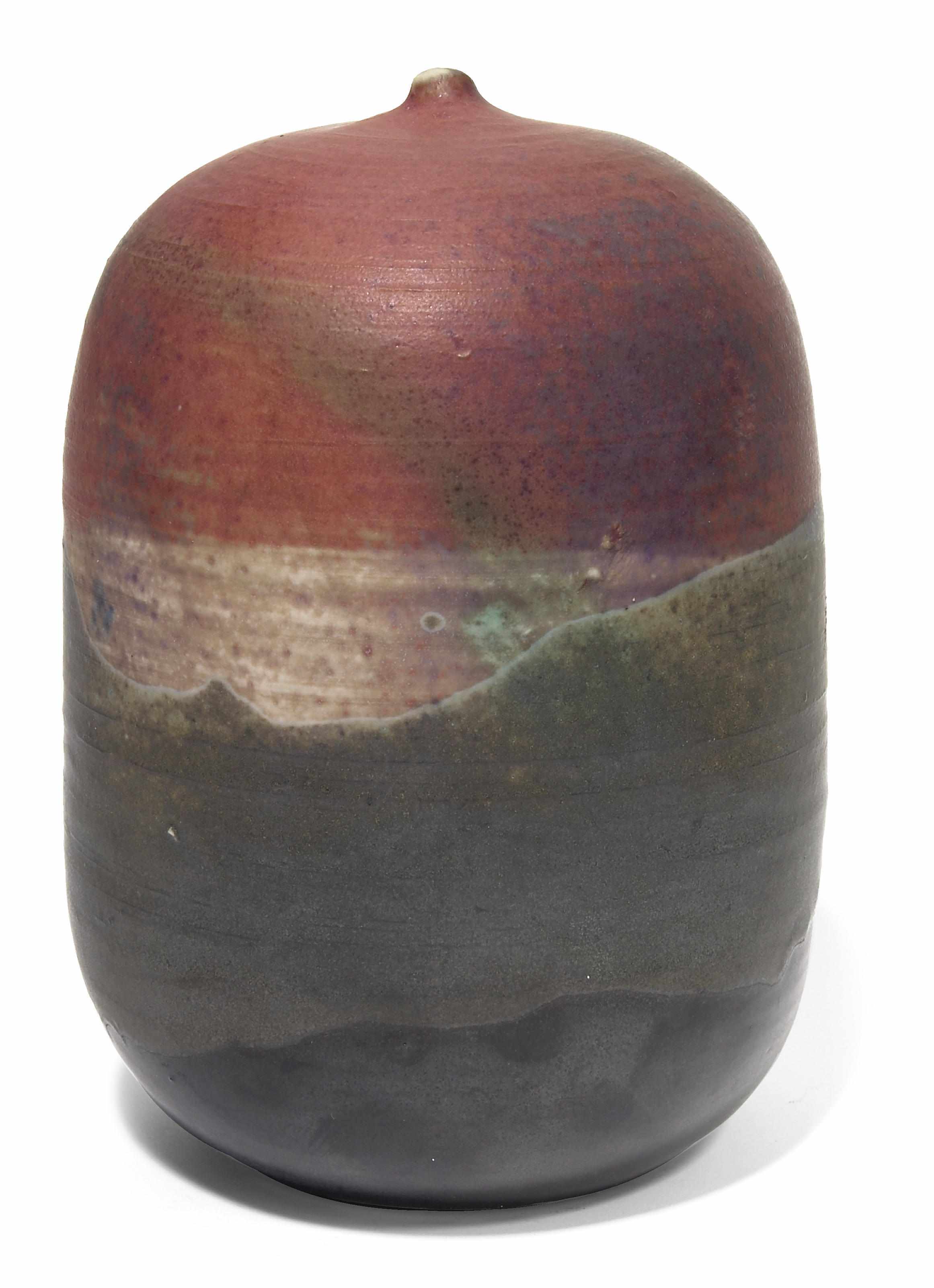 Appraisal: Toshiko Takaezu American - Moonpot circa glazed stoneware with internal