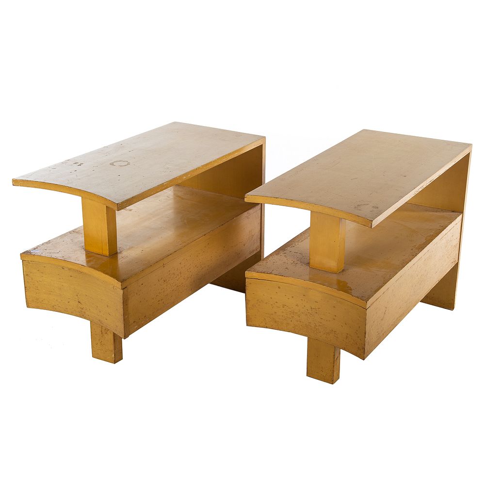 Appraisal: Pair of Winchendon Modern Lamp Tables Designed by Martin Feinman