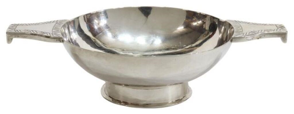 Appraisal: English sterling silver tastevin wine tasting cup Crichton Brothers c