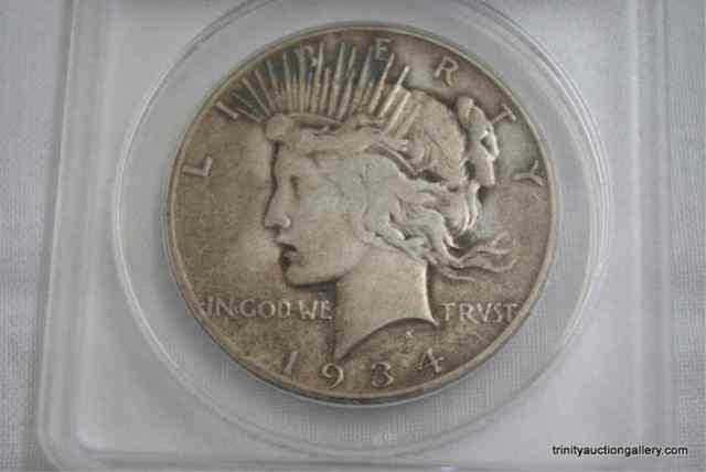 Appraisal: Silver Peace Dollar Coin Graded F This is a ANACS