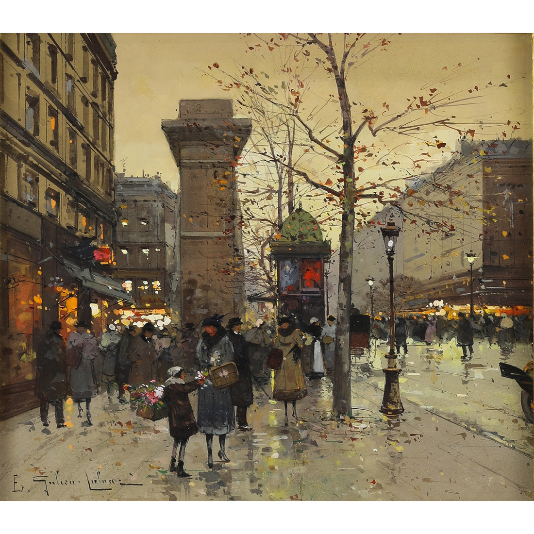 Appraisal: PAINTING EUGENE GALIEN-LALOUE Eugene Galien-LaLoue French - Untitled Rainy Days