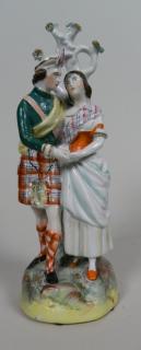 Appraisal: Staffordshire figurine Staffordshire figurine- Scottish Couple Embrasing some wear ''h