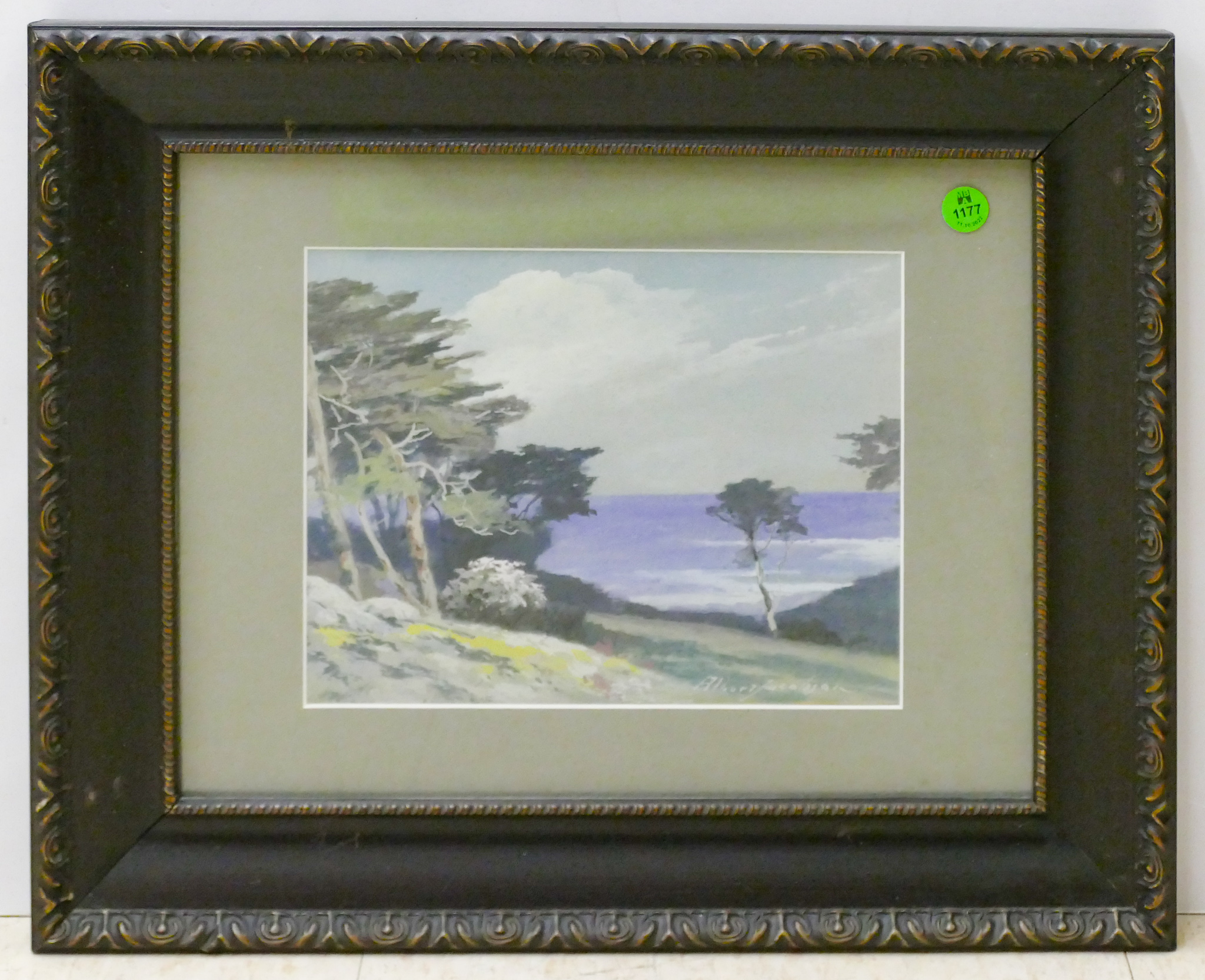 Appraisal: Albert Jacobson - CA California Coast Gouache on Paper Framed