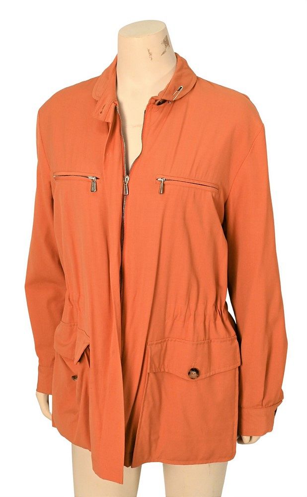 Appraisal: Loro Piana Wool Storm System Jacket orange front patch pockets