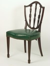 Appraisal: DESK CHAIR - Custom mahogany Philadelphia style carved shield back