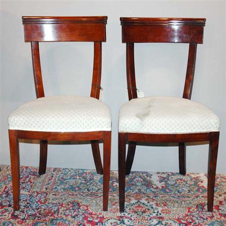 Appraisal: Set of Eight Empire Style Mahogany Dining Side Chairs Estimate