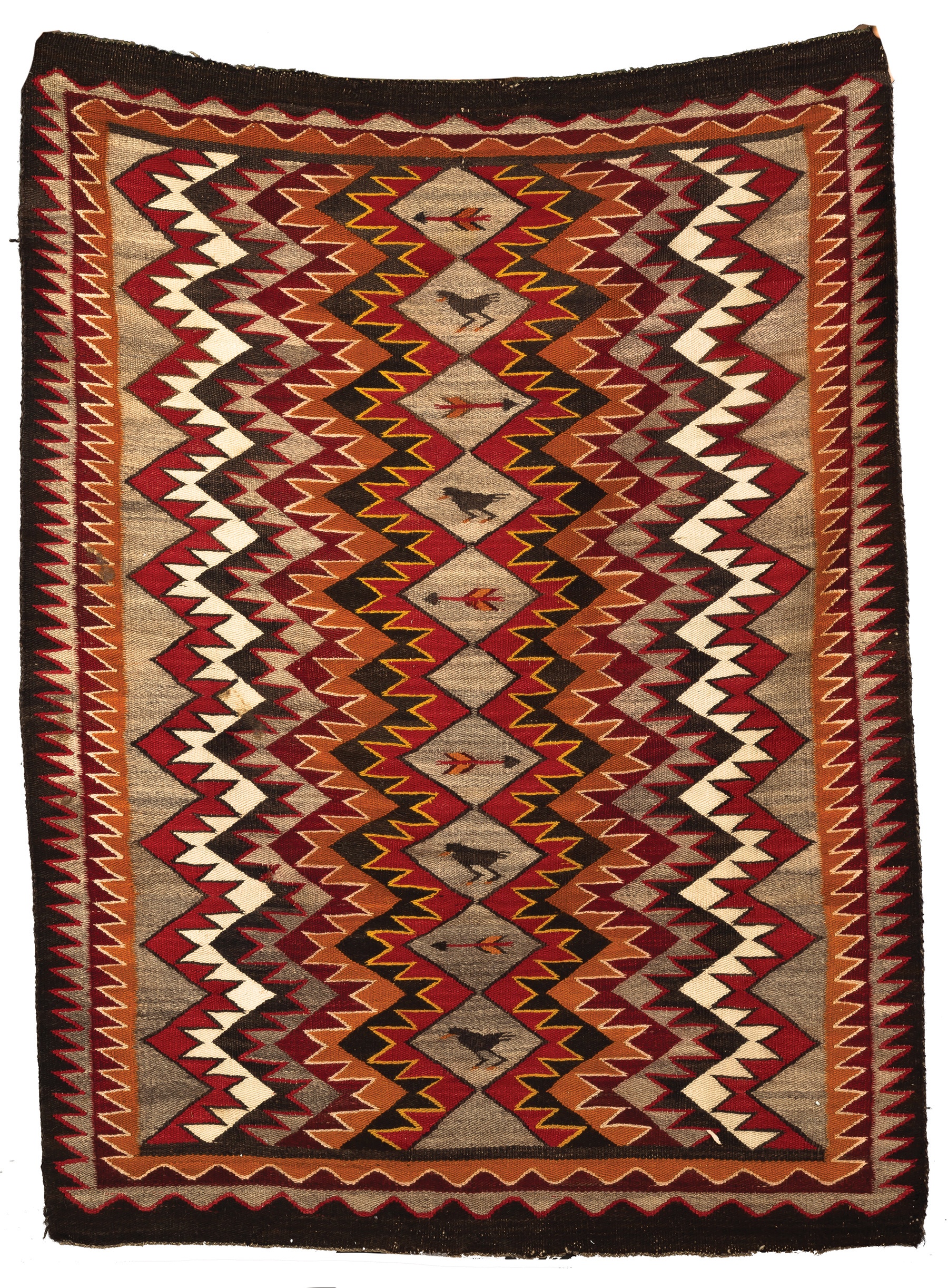 Appraisal: Navajo Weaving with Birds and Arrows