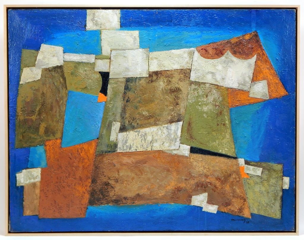 Appraisal: ROBINSON MURRAY ABSTRACT STEPPING STONES PAINTING Massachusetts - Titled Stepping