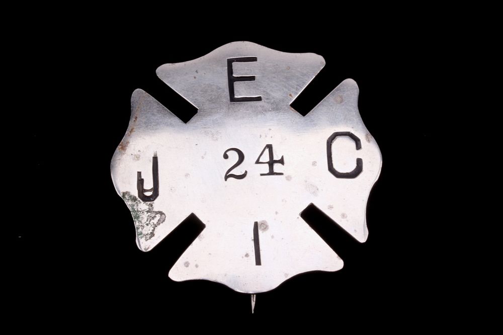 Appraisal: Firefighters Maltese Cross Badge Ladder For your consideration is this