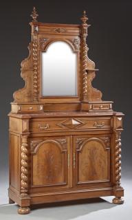 Appraisal: French Louis XIII Style Carved Walnut Dresser t French Louis