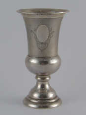 Appraisal: Judaica A Czechoslovakian silver standard kiddush cup circa s Ht