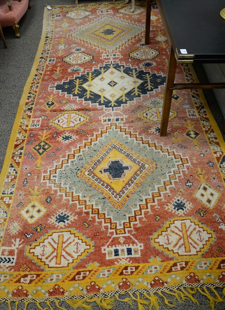 Appraisal: Three piece lot to include Moroccan oriental area rug '