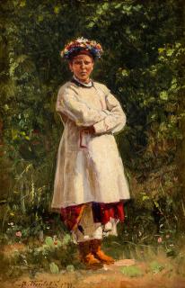 Appraisal: VLADIMIR YEGOROVICH MAKOVSKY RUSSIAN - Ukrainian Girl oil on panel