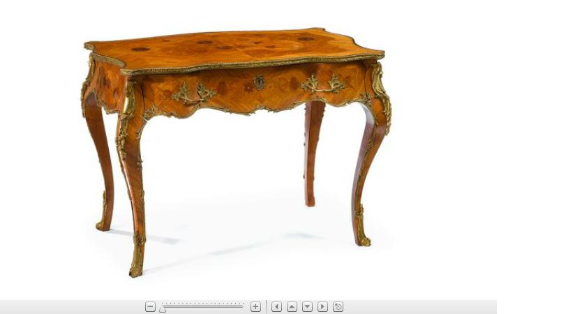 Appraisal: Louis XV style gilt bronze mounted kingwood marquety bureau th