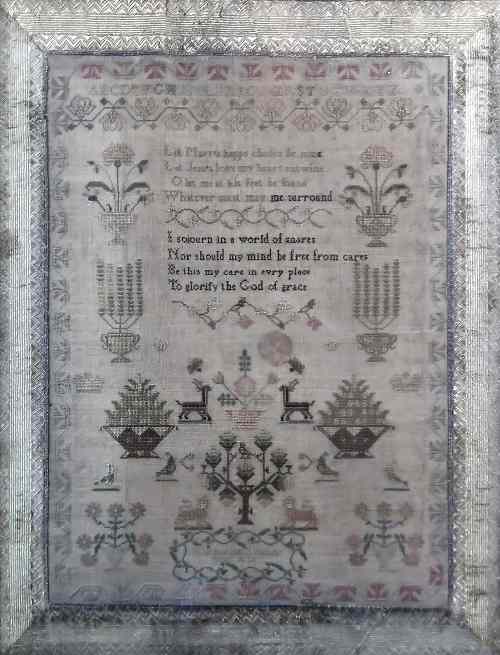 Appraisal: A George III needlework sampler by ''Catherine Mister '' worked