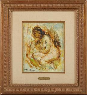 Appraisal: Maryse Ducaire Roque - French Seated Nude Woman th c