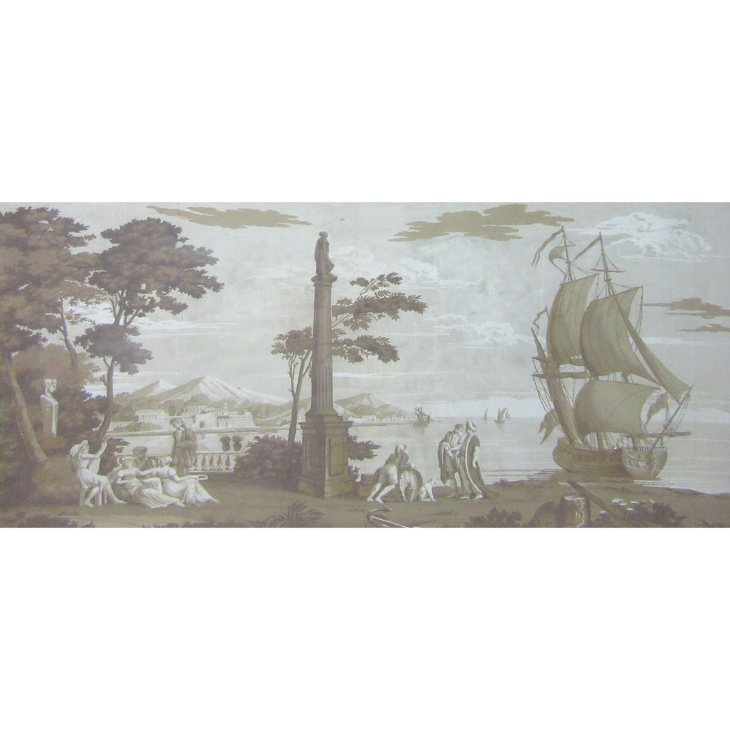 Appraisal: French School th Century Capriccios of Figures beside the Sea