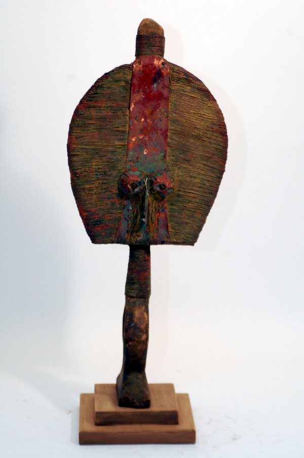 Appraisal: Kota Mahongwe reliquary figure of wood the spade shaped face