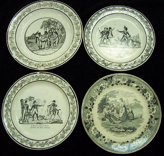 Appraisal: A pair of P H Choisy plates transfer printed scenes