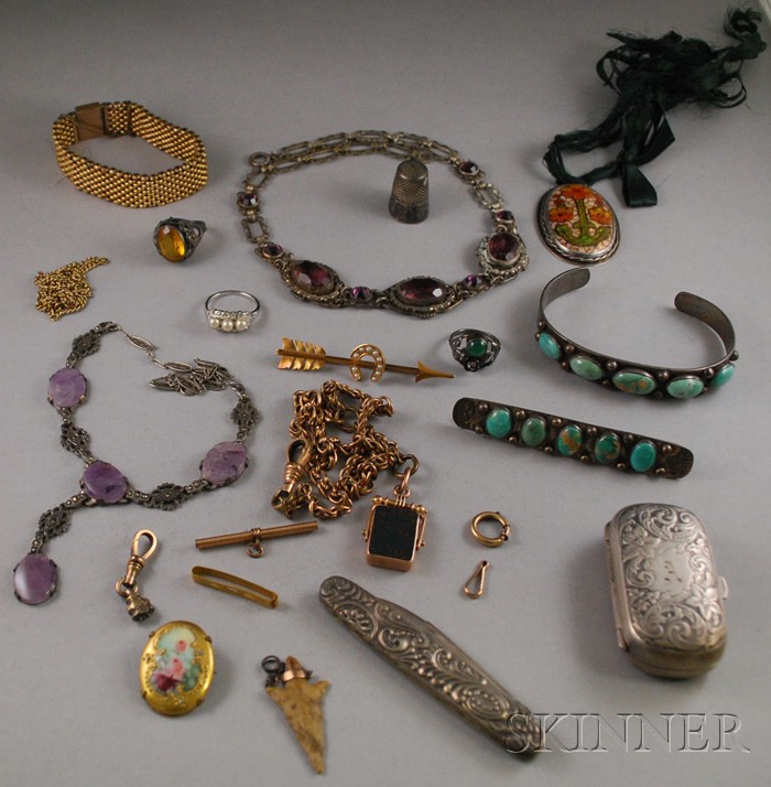 Appraisal: Group of Assorted Jewelry including a sterling silver coin purse