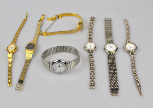 Appraisal: Seven various ladies' wristwatches