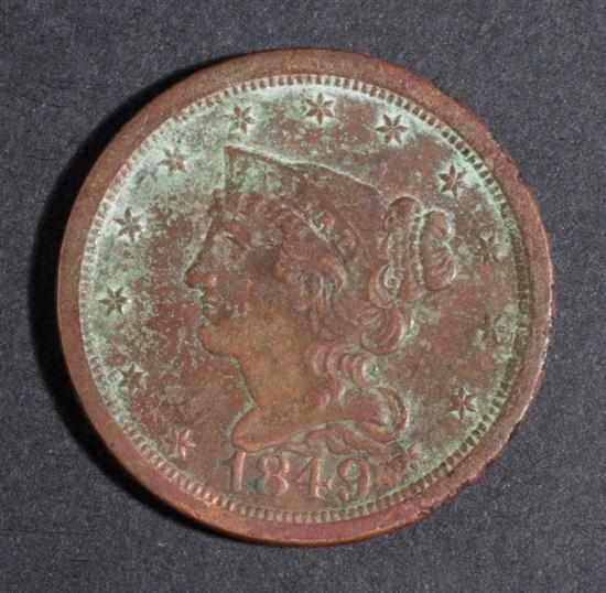 Appraisal: Two United States coronet type copper half cents large date