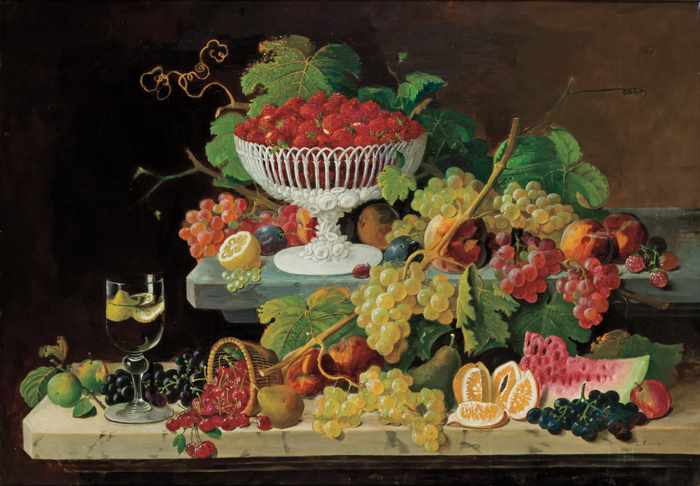 Appraisal: SEVERIN ROESEN manner of American - Still Life with Fruit